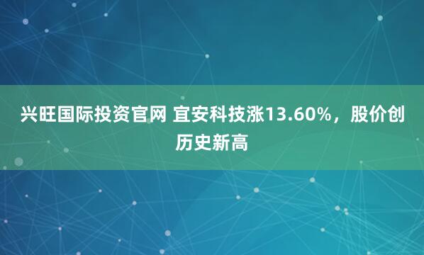 兴旺国际投资官网 宜安科技涨13.60%，股价创历史新高